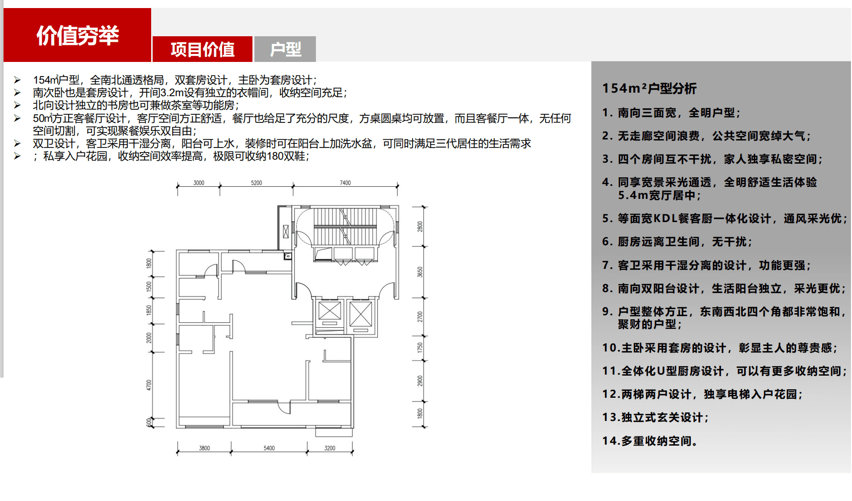 中海半山云境154㎡边户户型图
